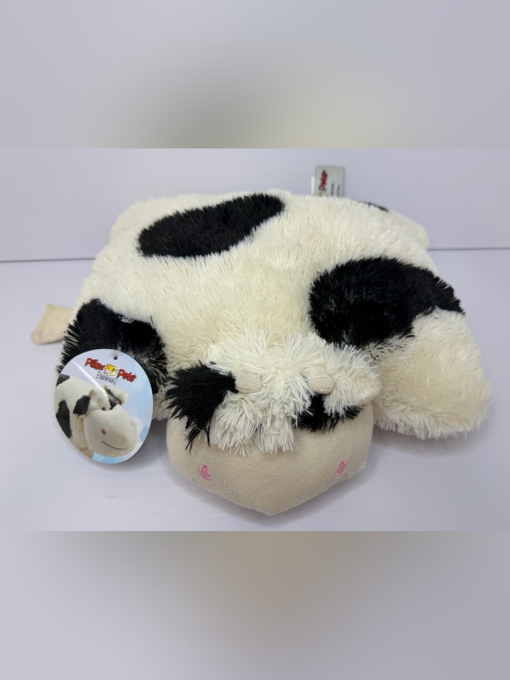 Pillow Pets PeeWees Cozy Cow Plush 12” Small Folding Stuffed Animal Pillow NWT